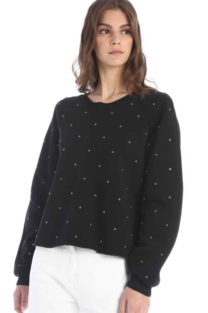 Felpa boxy con micro-borchie Fashion Market