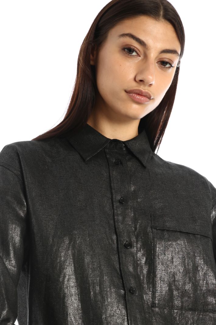 Camicia in lino laminato Fashion Market