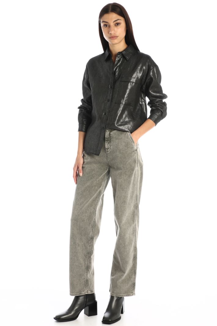 Camicia in lino laminato Fashion Market