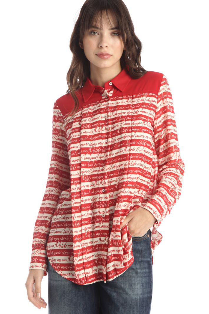 Blusa in crêpe a fantasia Fashion Market Blusa in crêpe a fantasia Fashion Market