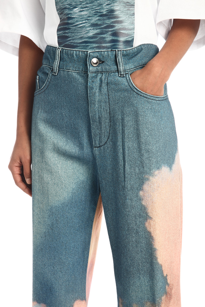 Pantaloni in bull di cotone Fashion Market