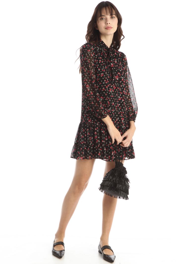 Abito in georgette con balza Fashion Market