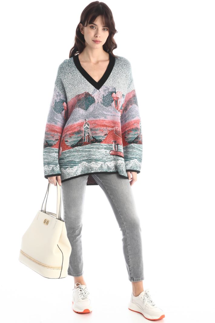 Maglia over in misto lana Fashion Market