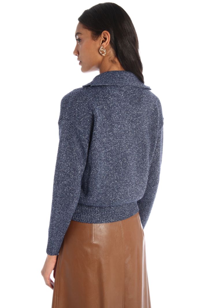 Maglia stile polo lamé Fashion Market Maglia stile polo lamé Fashion Market