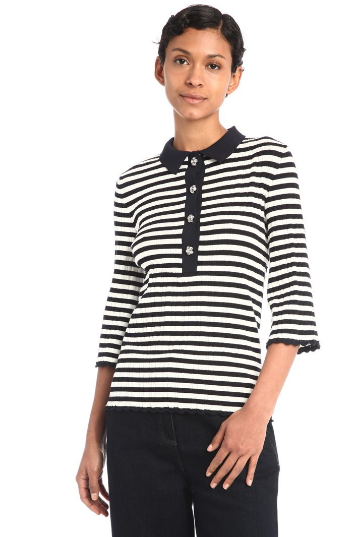 Polo in maglia tinto filo Fashion Market Polo in maglia tinto filo Fashion Market