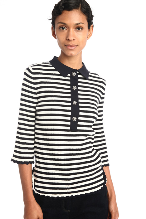 Polo in maglia tinto filo Fashion Market