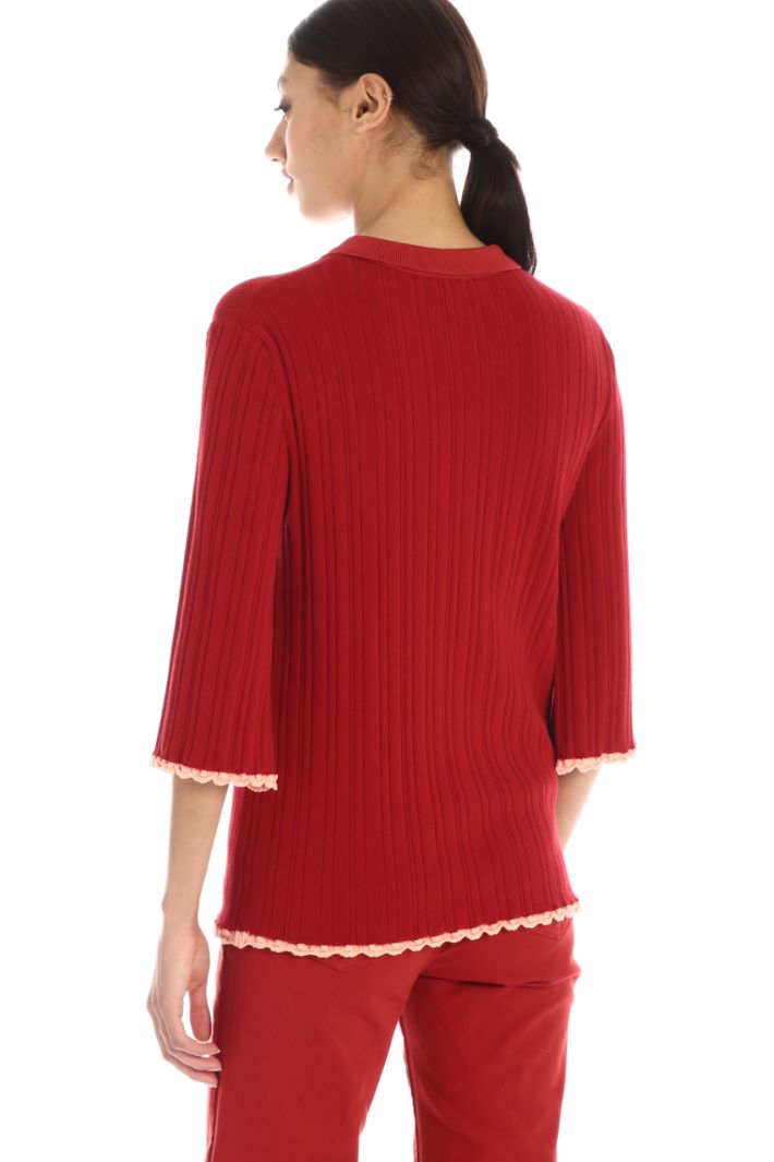 Polo in maglia tinto filo Fashion Market