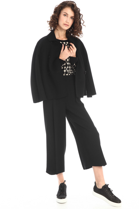 Pantaloni cropped in crêpe Fashion Market