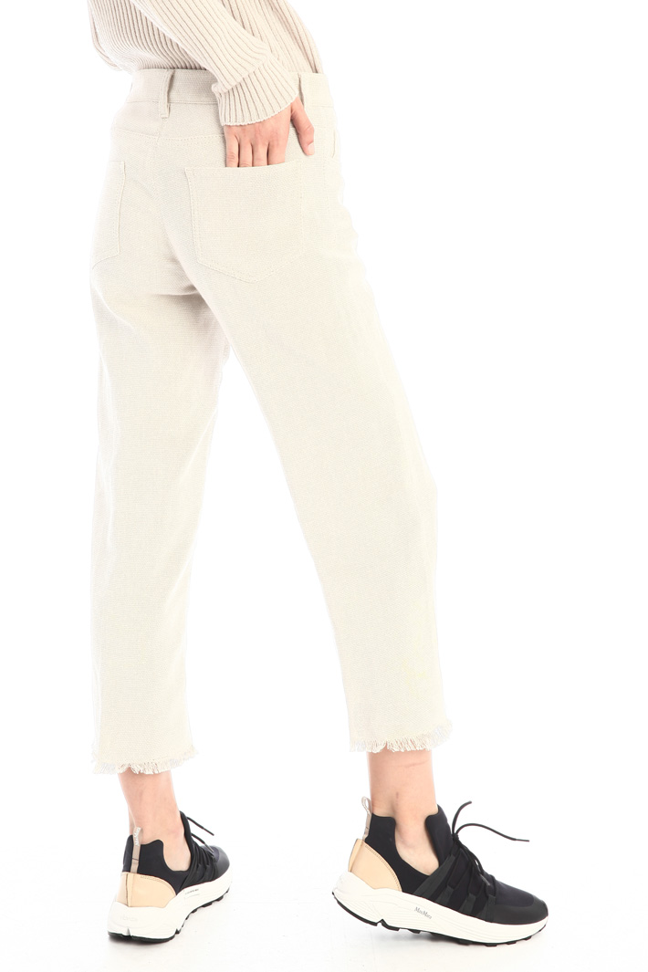 Pantaloni in stuoia di lino Fashion Market