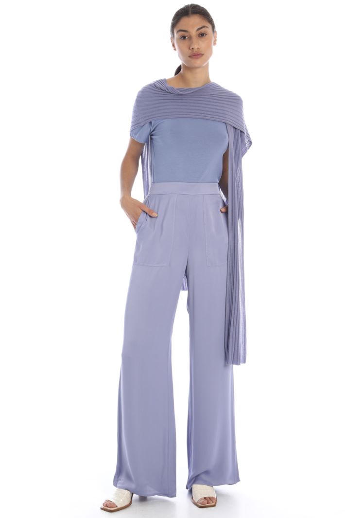 Pantaloni a palazzo in raso Fashion Market