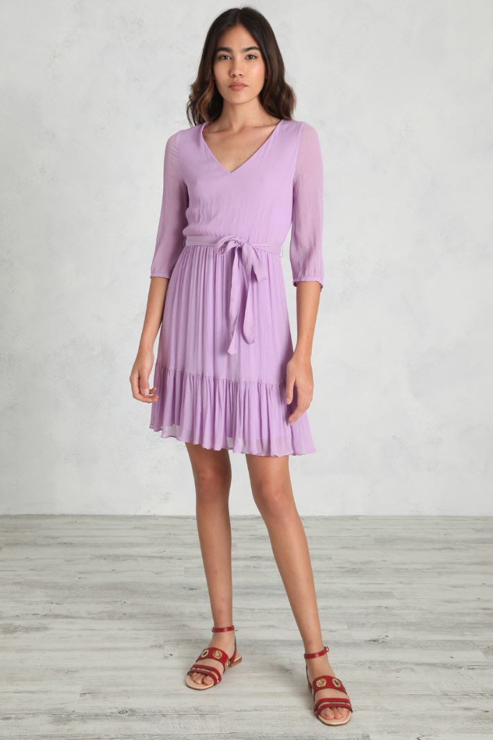 Abito in crêpe con balza Fashion Market