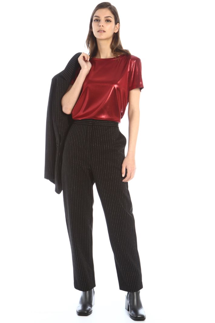 Blazer slim in jersey lamé Fashion Market