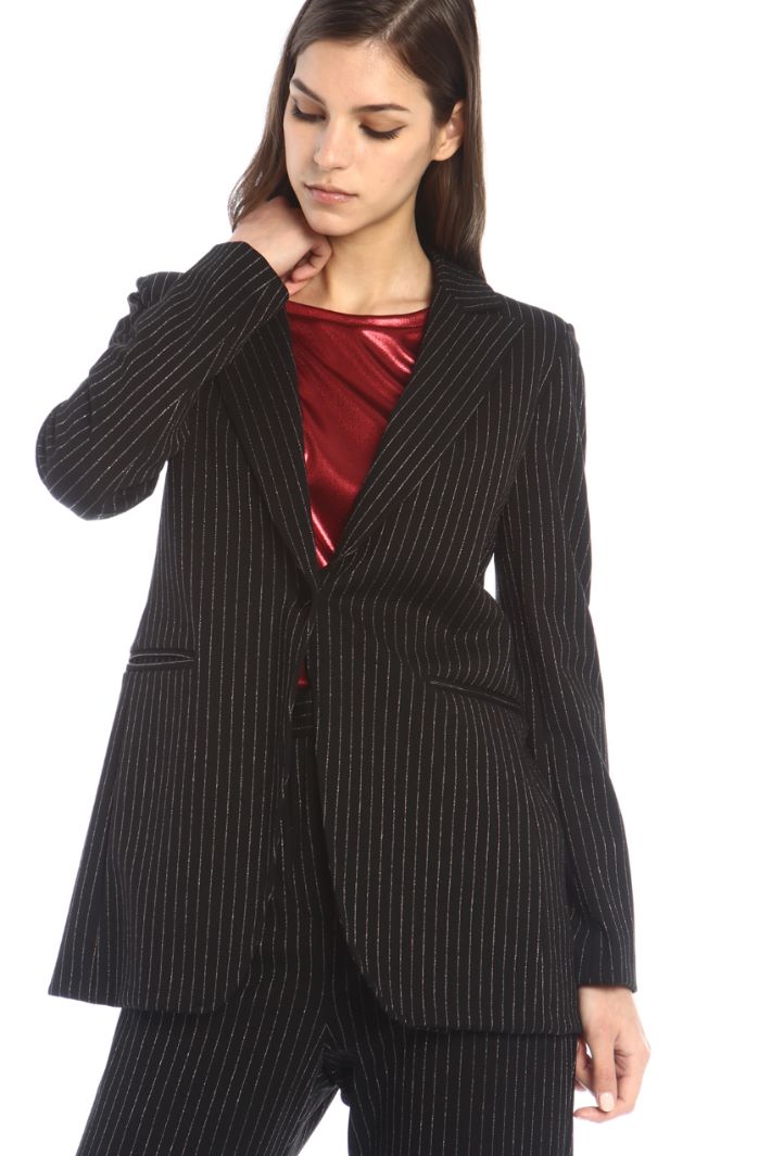 Blazer slim in jersey lamé Fashion Market