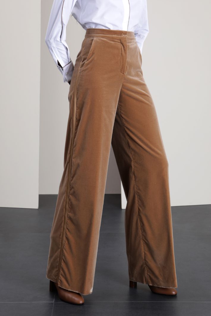 Pantaloni smoking in velluto Fashion Market