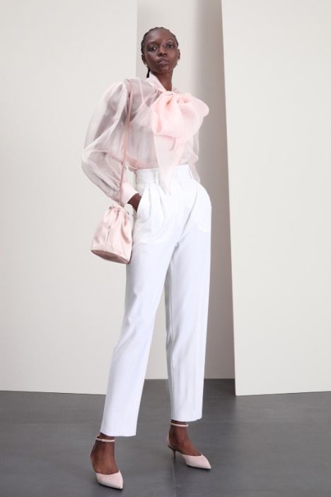 Pantaloni in crepé di lana Fashion Market