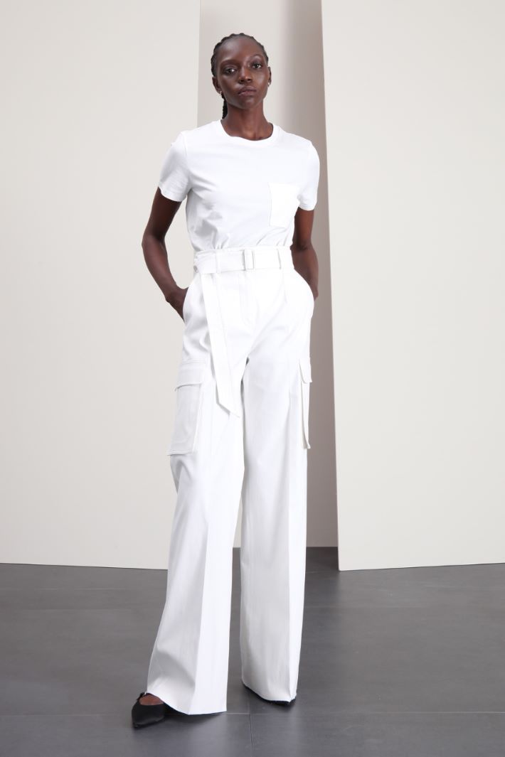 Pantaloni palazzo in gabardine Fashion Market