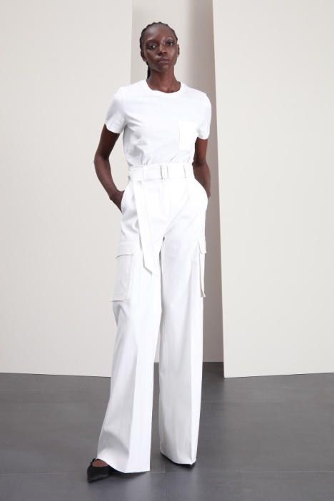 Pantaloni palazzo in gabardine Fashion Market