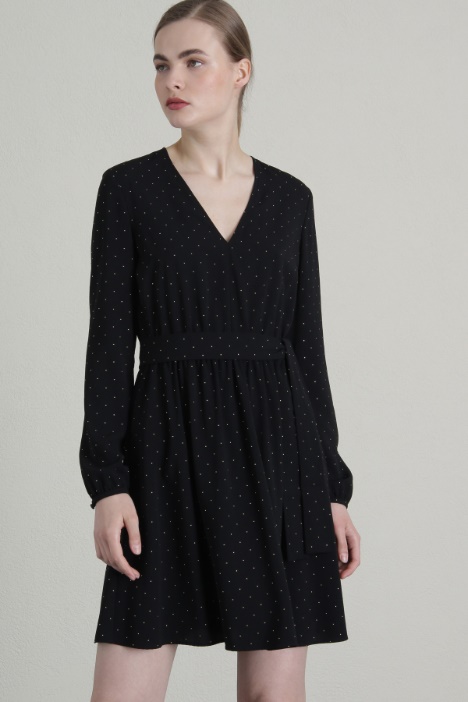 Abito in crepé con borchie Fashion Market