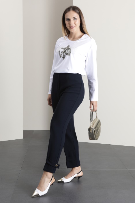 Pantaloni in crepé sablé Fashion Market