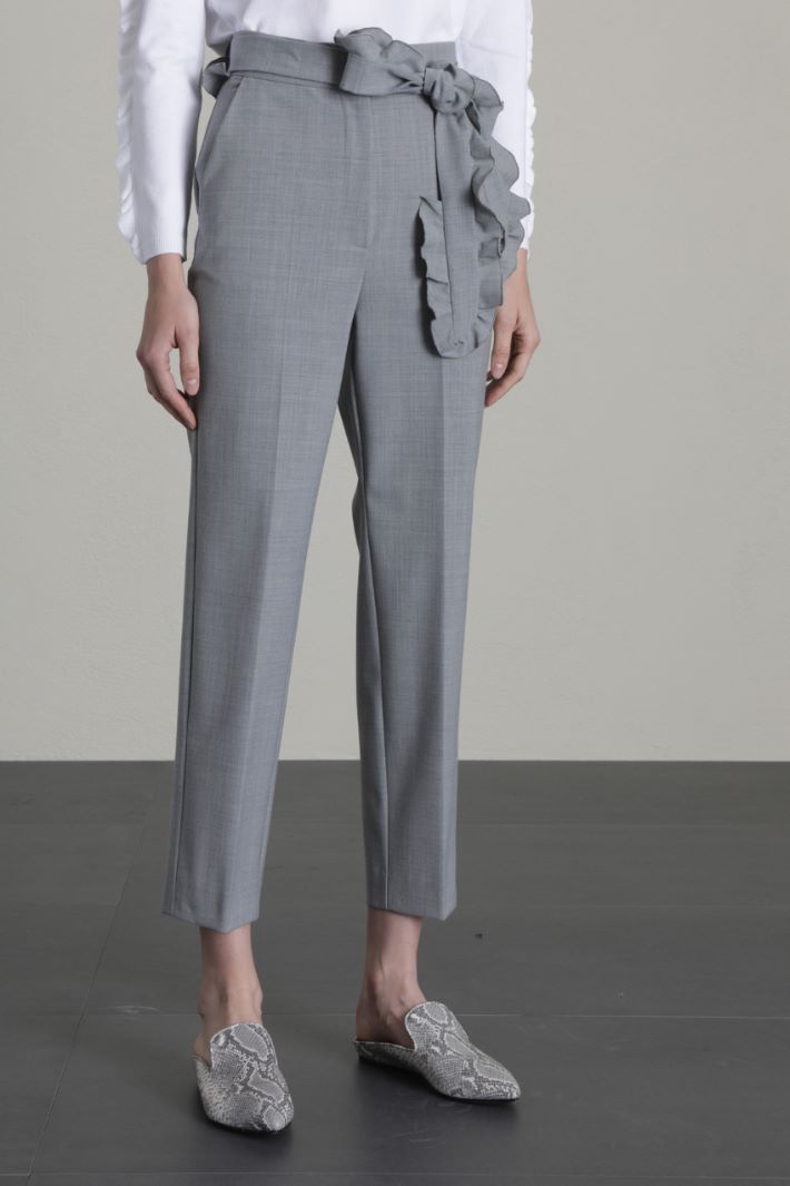 Pantaloni in tela di lana Fashion Market