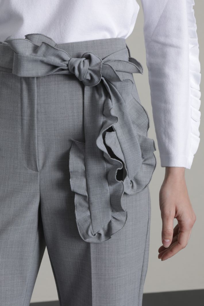 Pantaloni in tela di lana Fashion Market