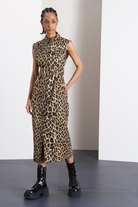 Abito smanicato in drill Fashion Market