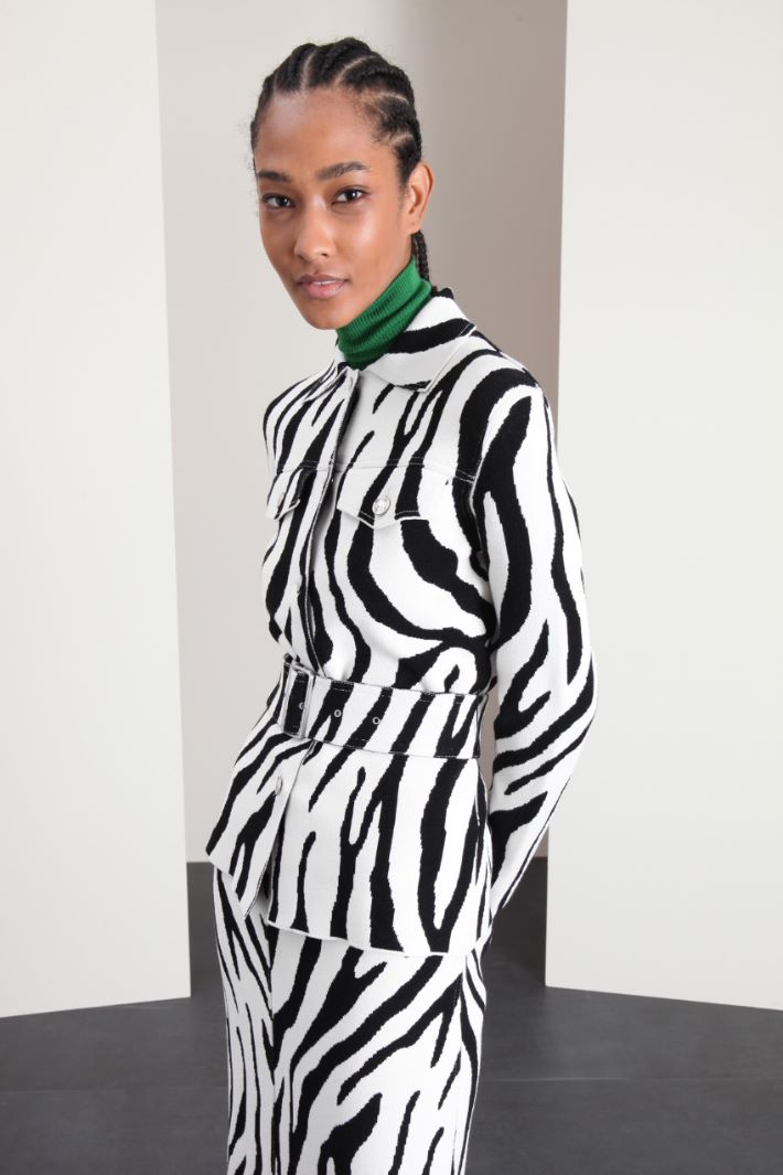 Sahariana in maglia jacquard Fashion Market Sahariana in maglia jacquard Fashion Market