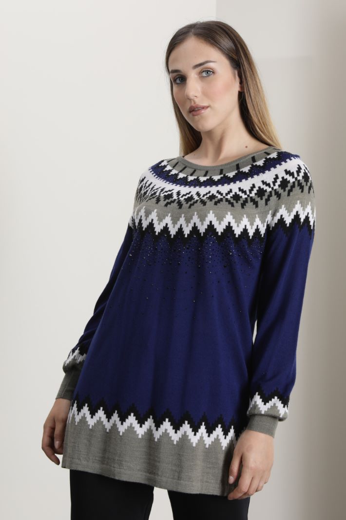 Maglia in lana con strass Fashion Market