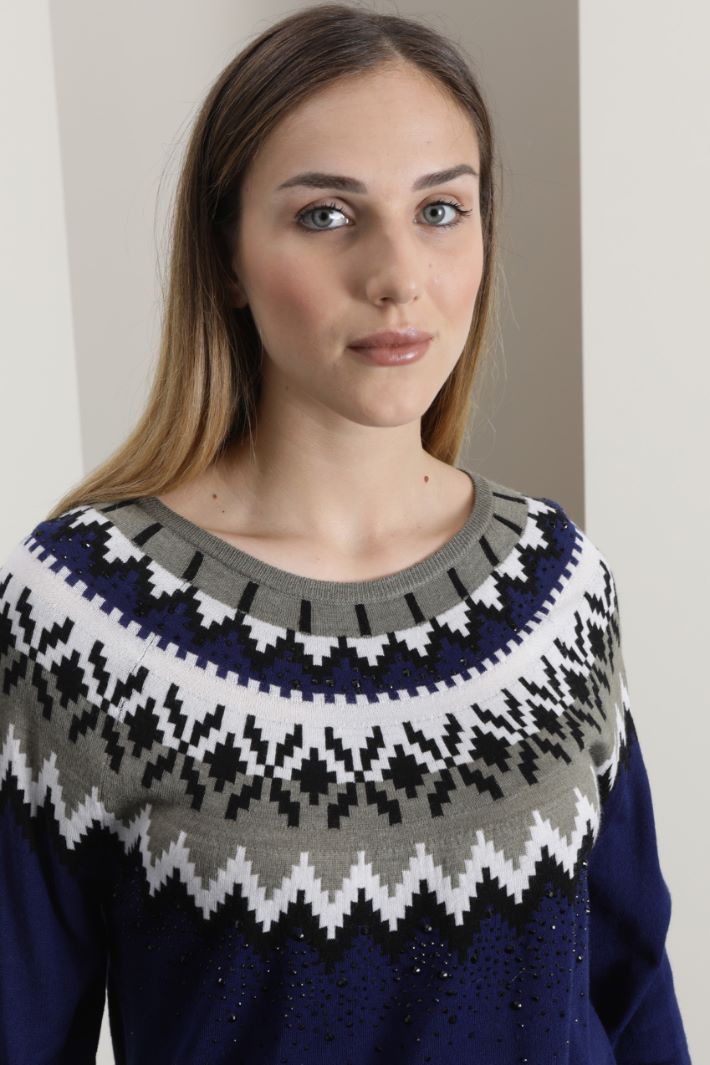 Maglia in lana con strass Fashion Market