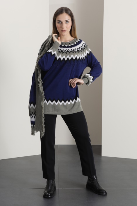 Maglia in lana con strass Fashion Market