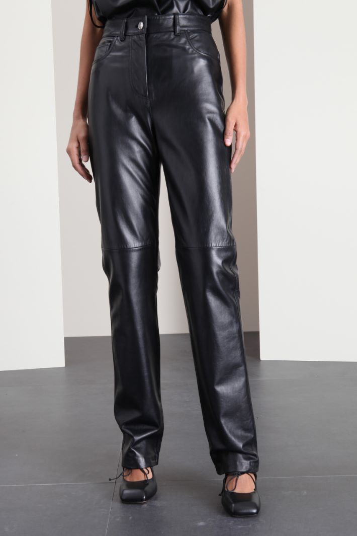 Pantaloni dritti in nappa Fashion Market Pantaloni dritti in nappa Fashion Market