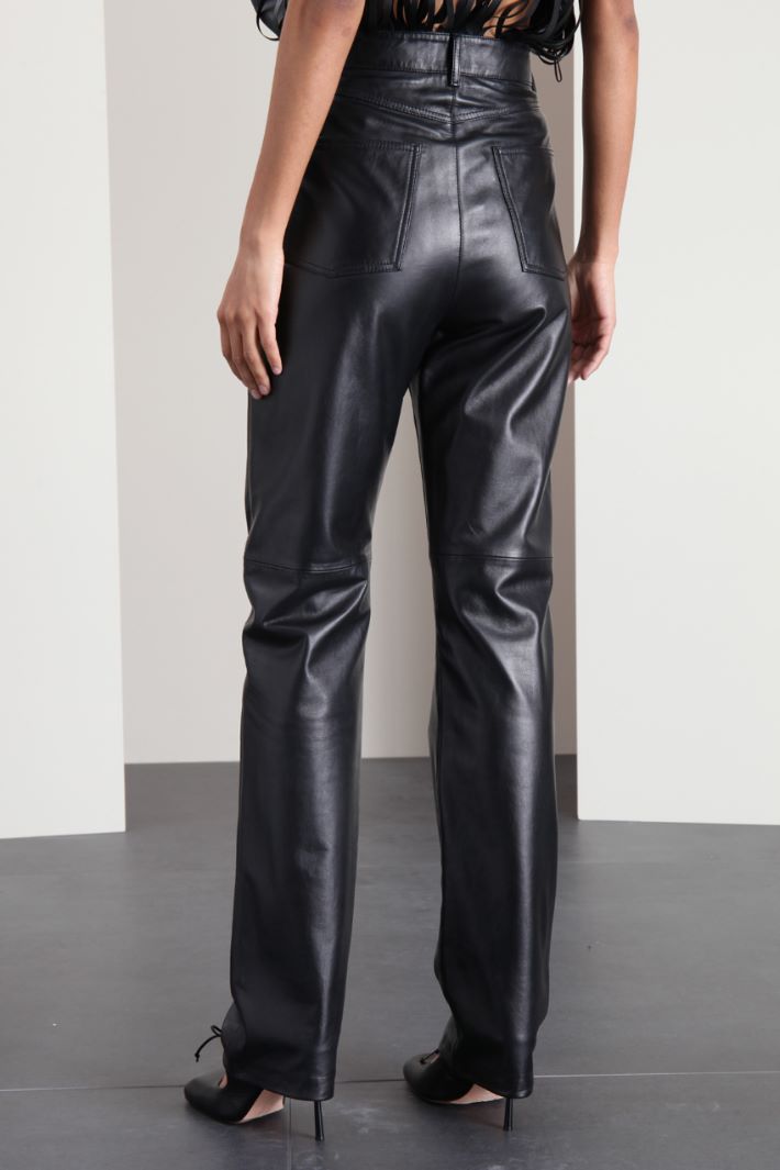 Pantaloni dritti in nappa Fashion Market Pantaloni dritti in nappa Fashion Market