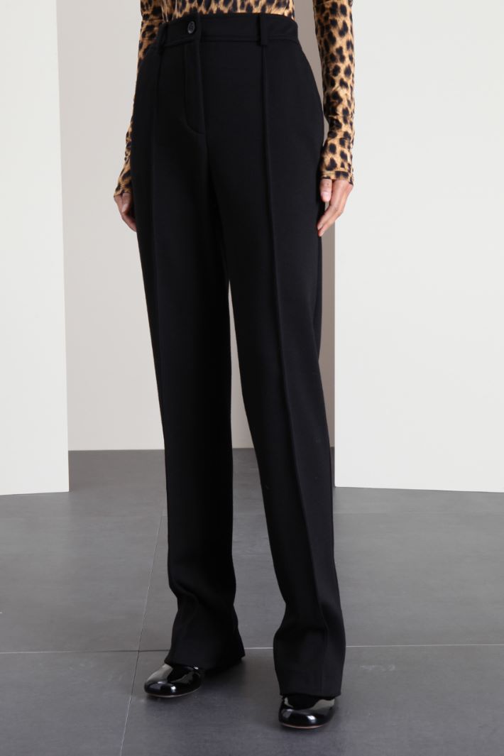 Pantaloni in lana con spacchi Fashion Market