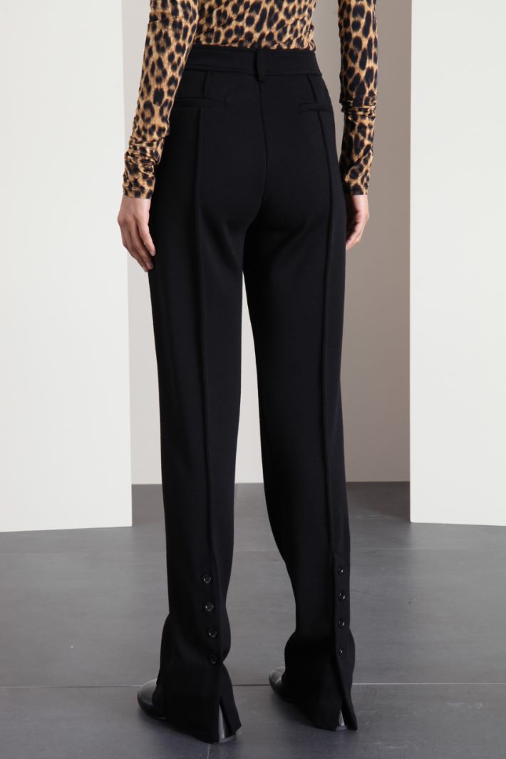 Pantaloni in lana con spacchi Fashion Market