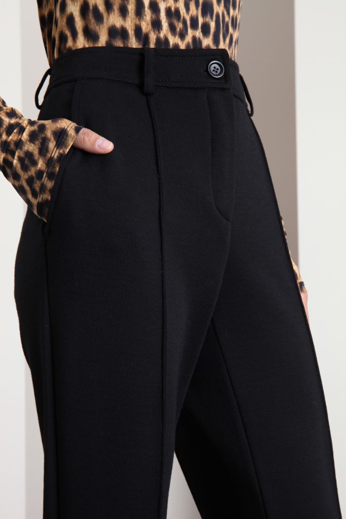 Pantaloni in lana con spacchi Fashion Market