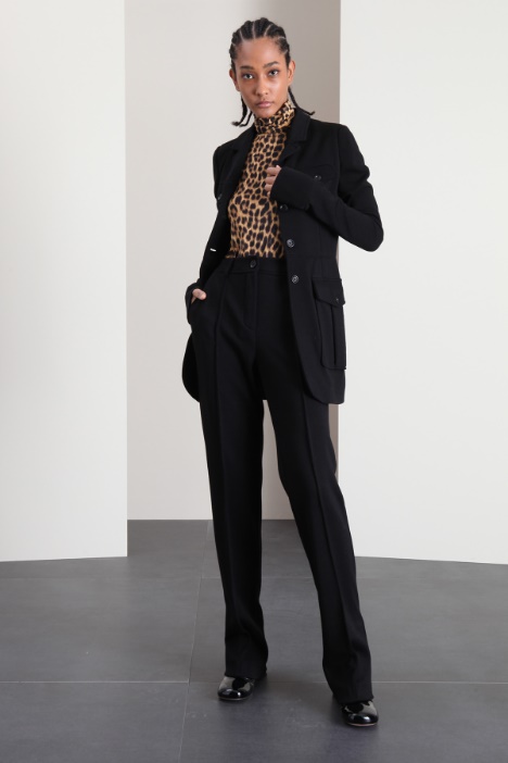 Pantaloni in lana con spacchi Fashion Market