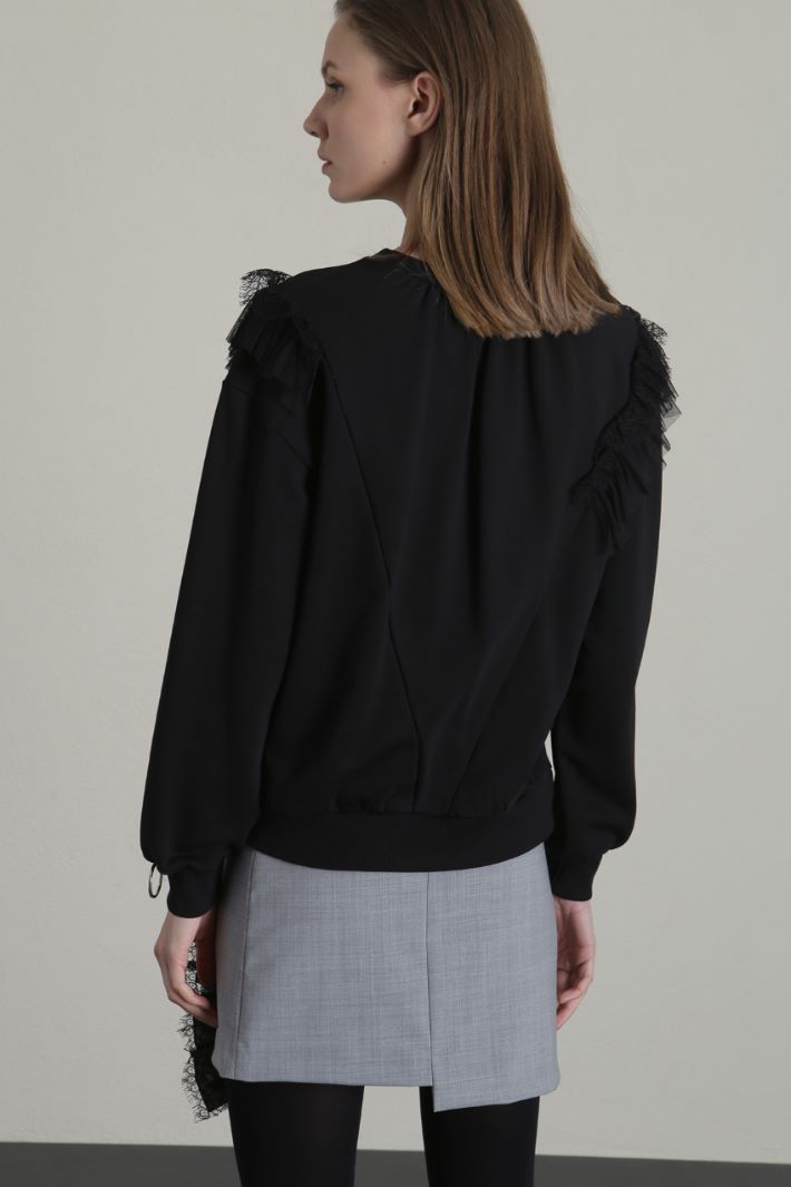 Felpa con rouches Fashion Market Felpa con rouches Fashion Market