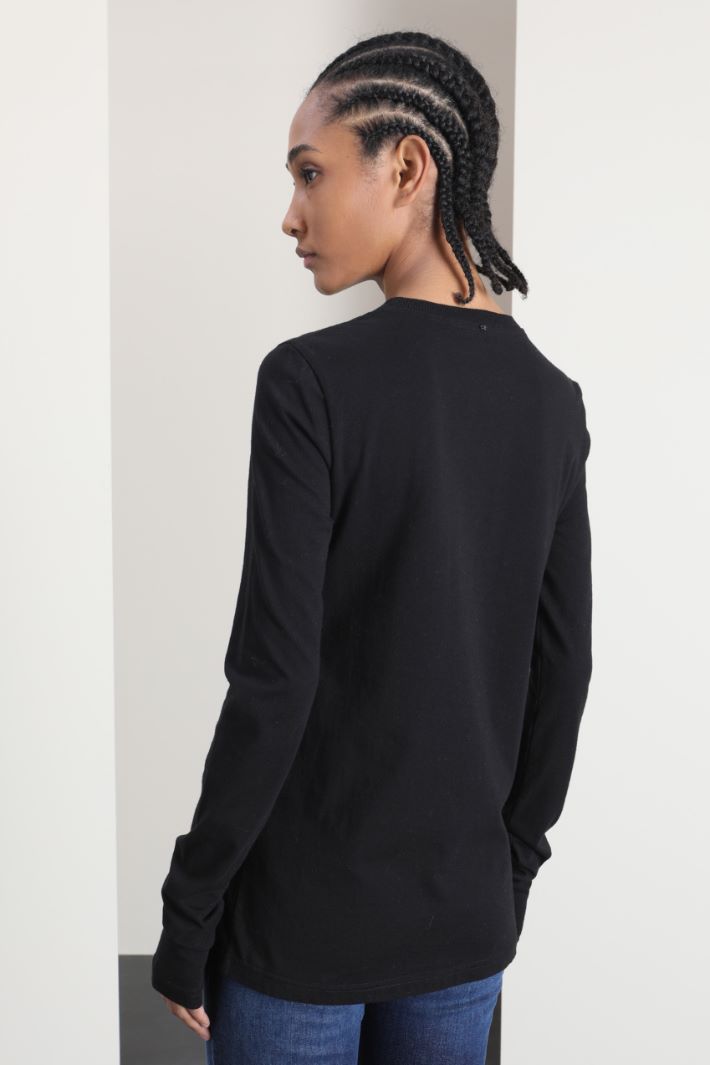 T-shirt in jersey con stampa Fashion Market T-shirt in jersey con stampa Fashion Market