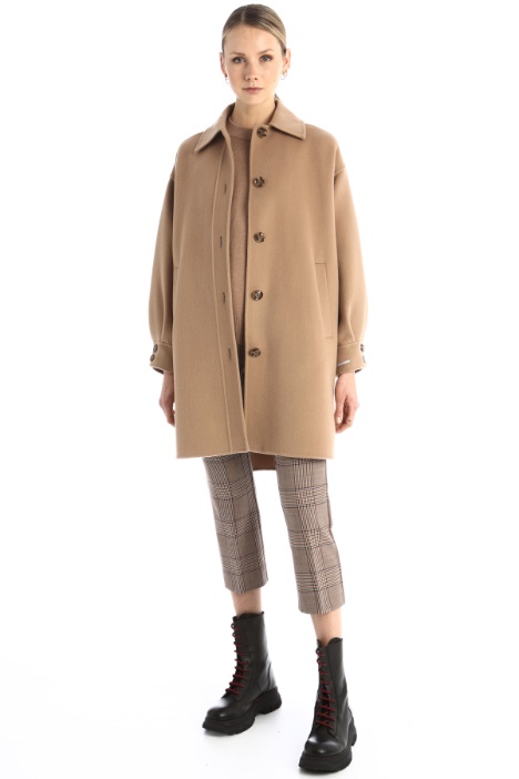 Pantaloni capri in tinto filo Fashion Market