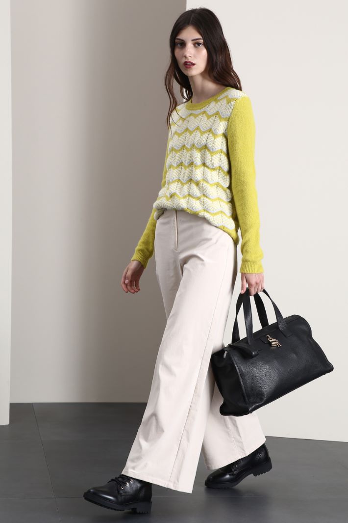 Maglia con intarsio bouclè Fashion Market Maglia con intarsio bouclè Fashion Market