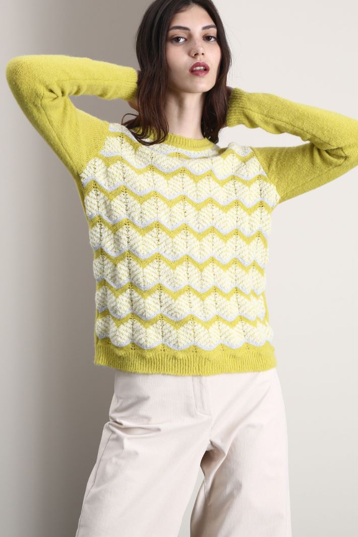 Maglia con intarsio bouclè Fashion Market Maglia con intarsio bouclè Fashion Market