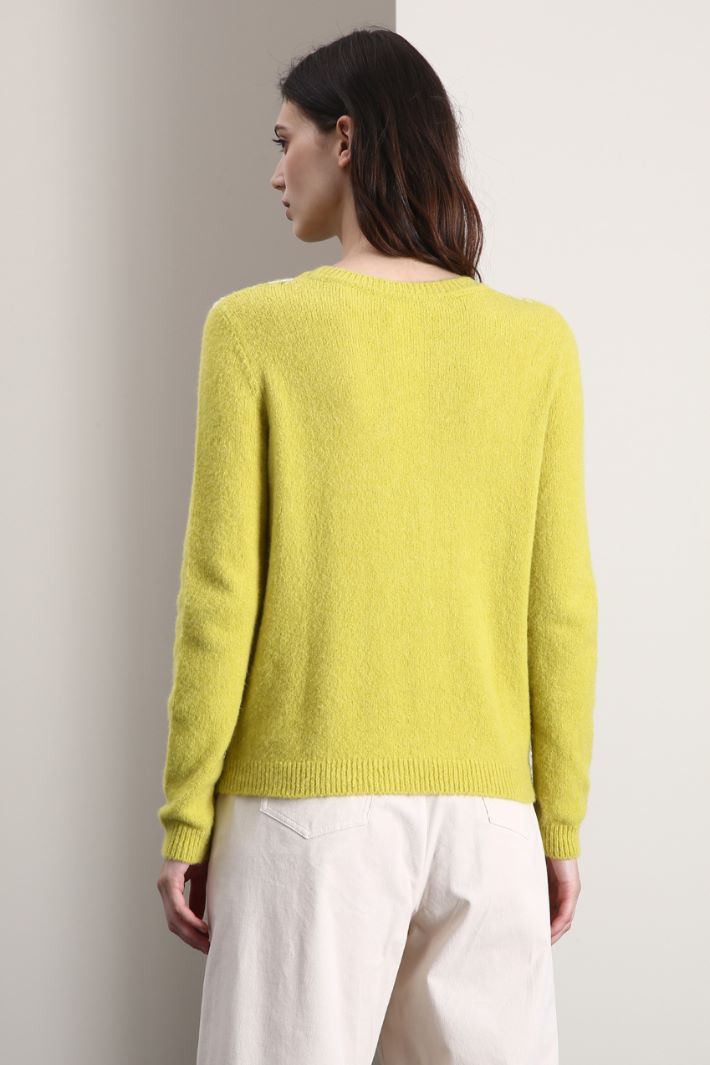 Maglia con intarsio bouclè Fashion Market Maglia con intarsio bouclè Fashion Market