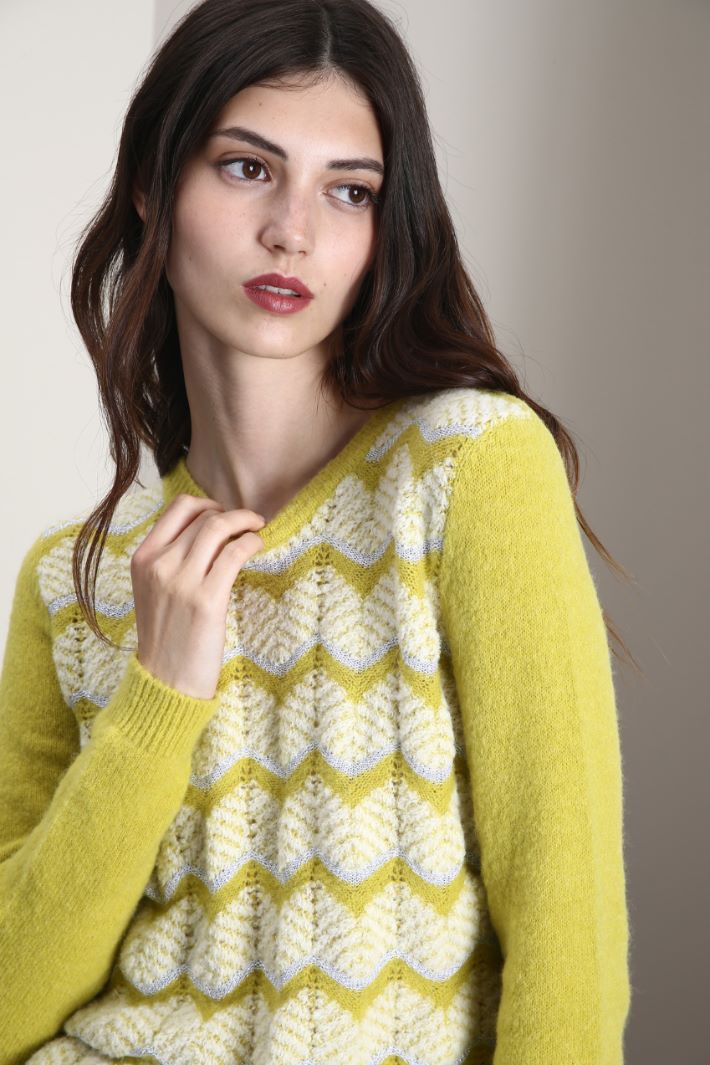 Maglia con intarsio bouclè Fashion Market Maglia con intarsio bouclè Fashion Market