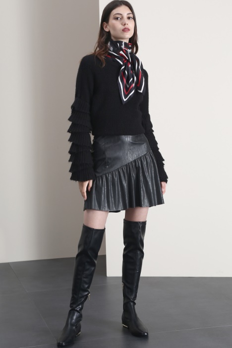 Gonna in jersey effetto pelle Fashion Market