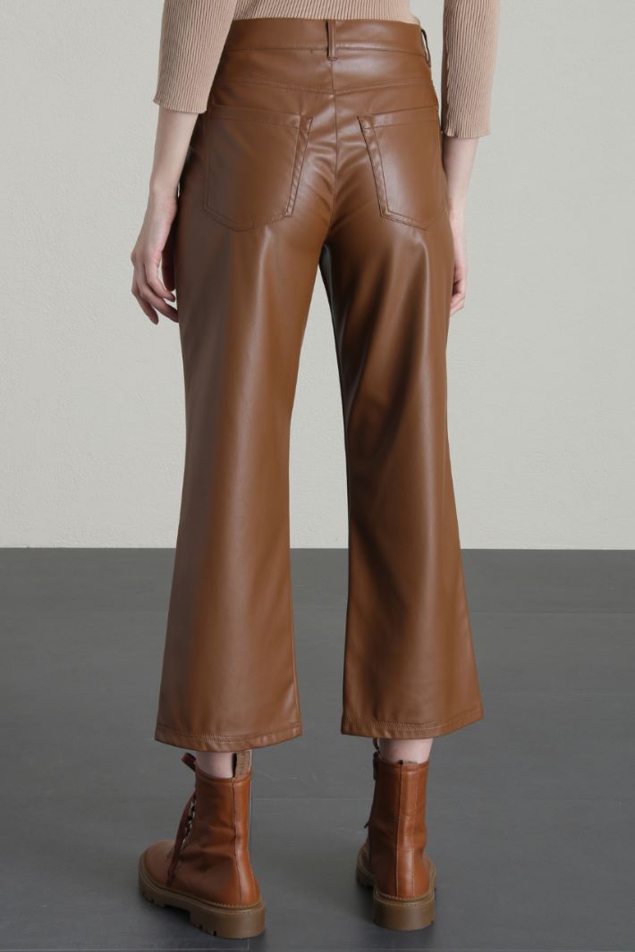 Pantaloni flare effetto pelle Fashion Market