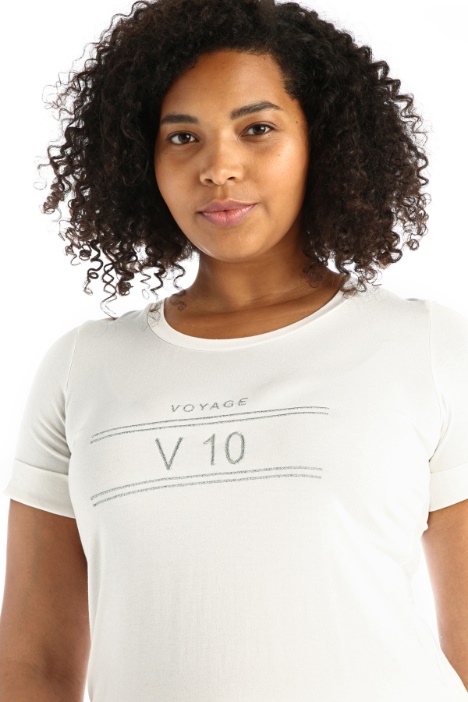 T-shirt in jersey con ricamo Fashion Market