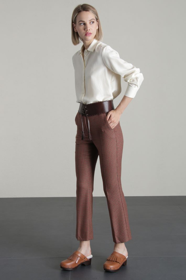 Pantaloni in batavia di lana Fashion Market