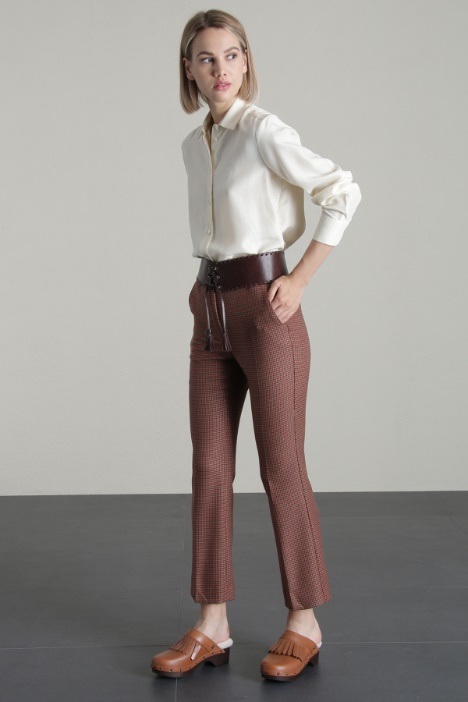 Pantaloni in batavia di lana Fashion Market