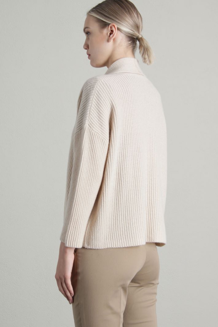 Cardigan in cashmere a coste Fashion Market Cardigan in cashmere a coste Fashion Market