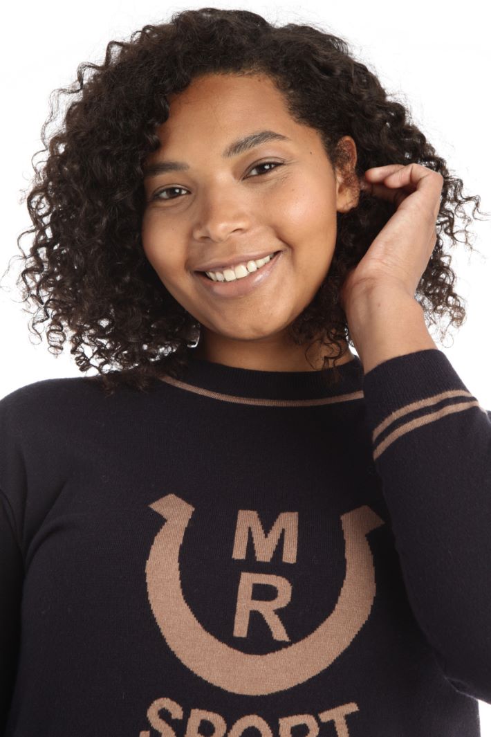 Maglia in viscosa con intarsio Fashion Market Maglia in viscosa con intarsio Fashion Market